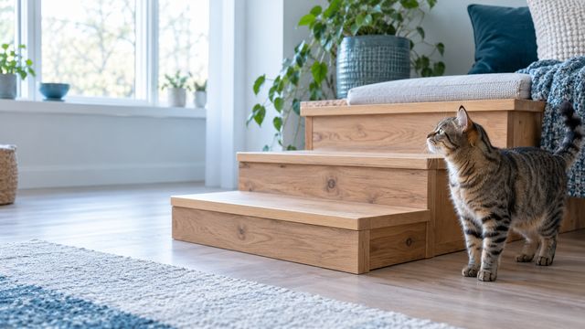 Взрослая кошка выбирает новый уровень полки: как проверить доступность маршрута
